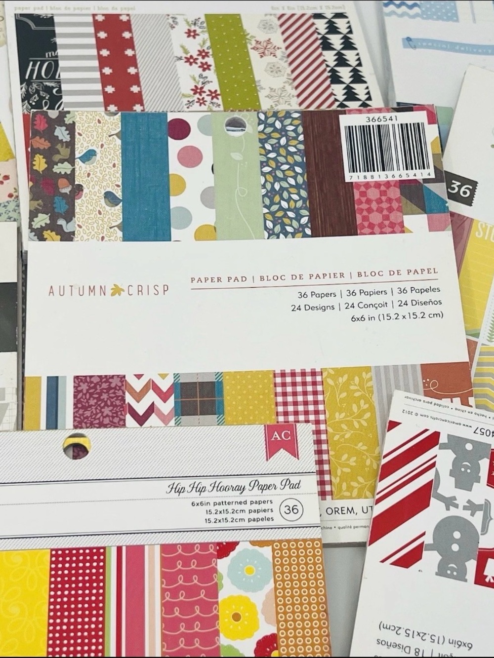 Scrapbooking Paper Pad Lot 6x6 Mixed Brands a Lot of 8 New & Used - Picture 5 of 6